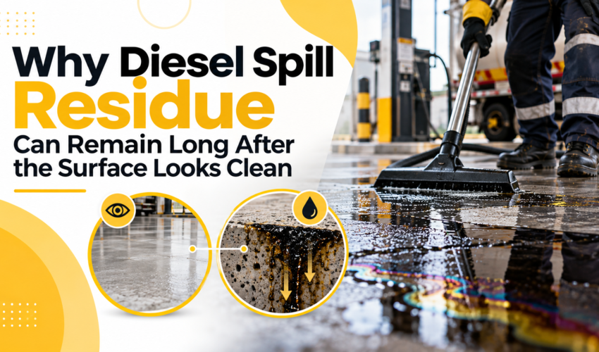 Diesel Spill Residue Cleaning